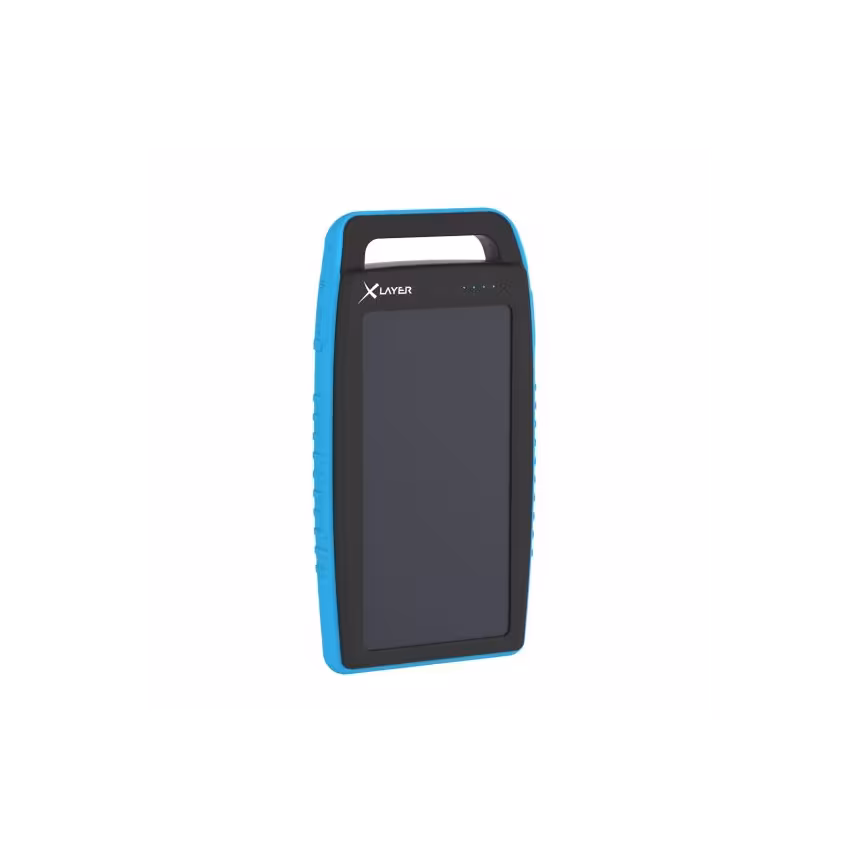 XLayer Powerbank PLUS Solar Black/Blue 15.000 mAh