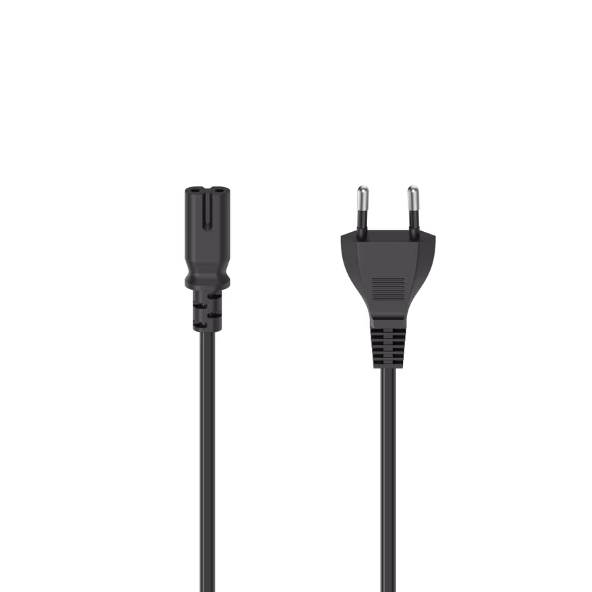 Hama 223275 Netzkabel 2-Pin-Stecker 2,5m schwarz 