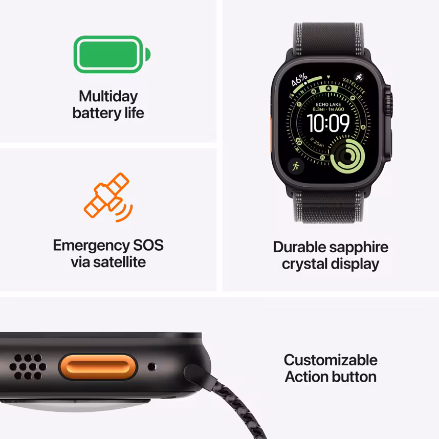 Apple Watch Ultra 3 LTE 49mm Natural Titan Case + Milanaise Loop L
