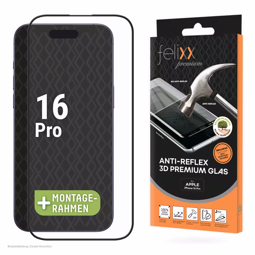 Felixx Glas Full 3D Anti-Reflex Apple iPhone 16 Pro