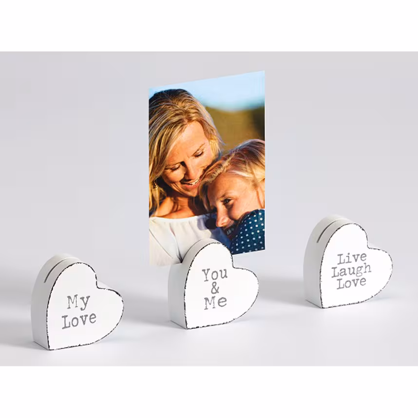 Dreams Holzherzen-Bildhalter, 3er Set