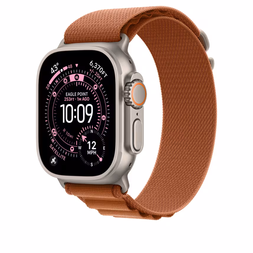 Apple Watch 49mm Terracotta Alpine Loop M natural Titan