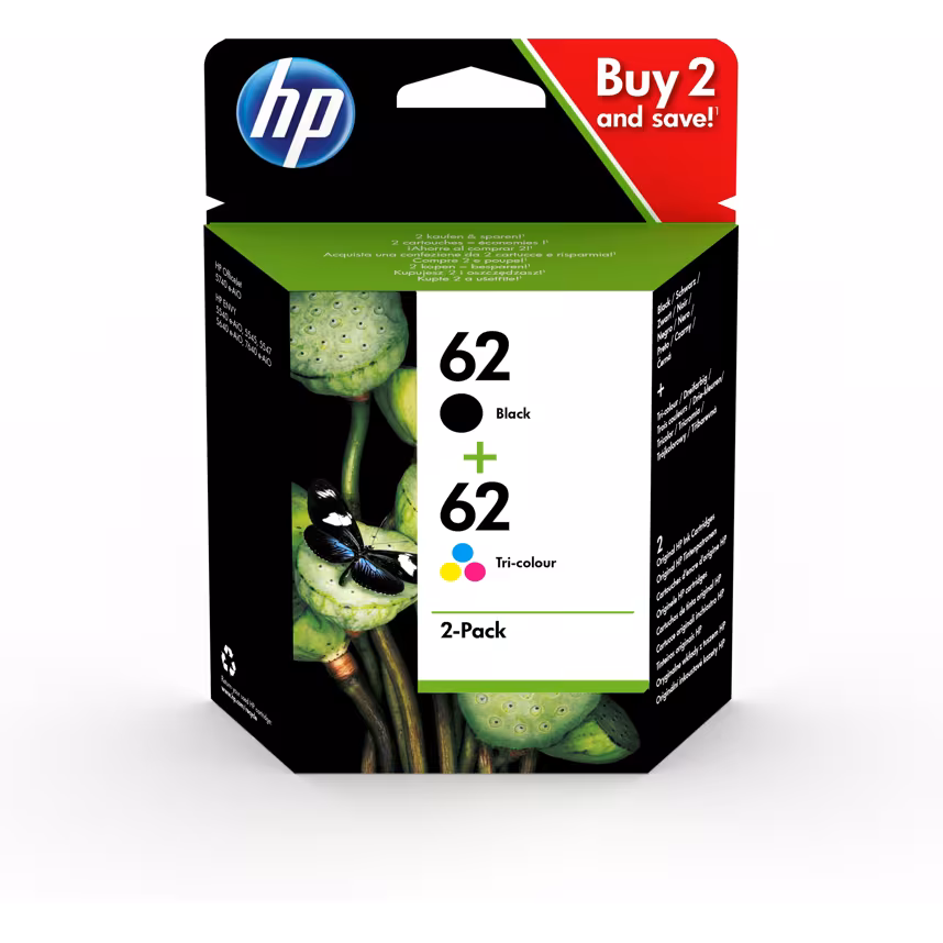 HP 62 Tinte Combo Pack