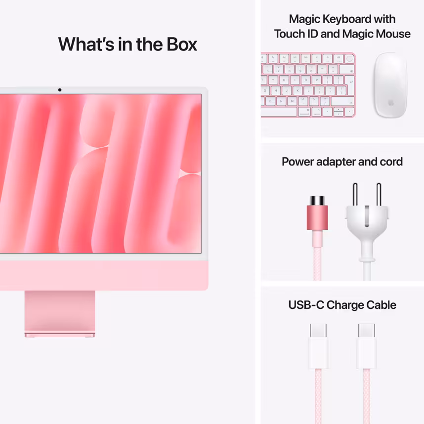 Apple iMac 24"  4.5K/M4/10CPU/10GPU/16GB/512GB, pink