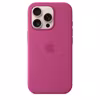 Apple iPhone 16 Pro Silikon Case mit Magsafe fuchsia 