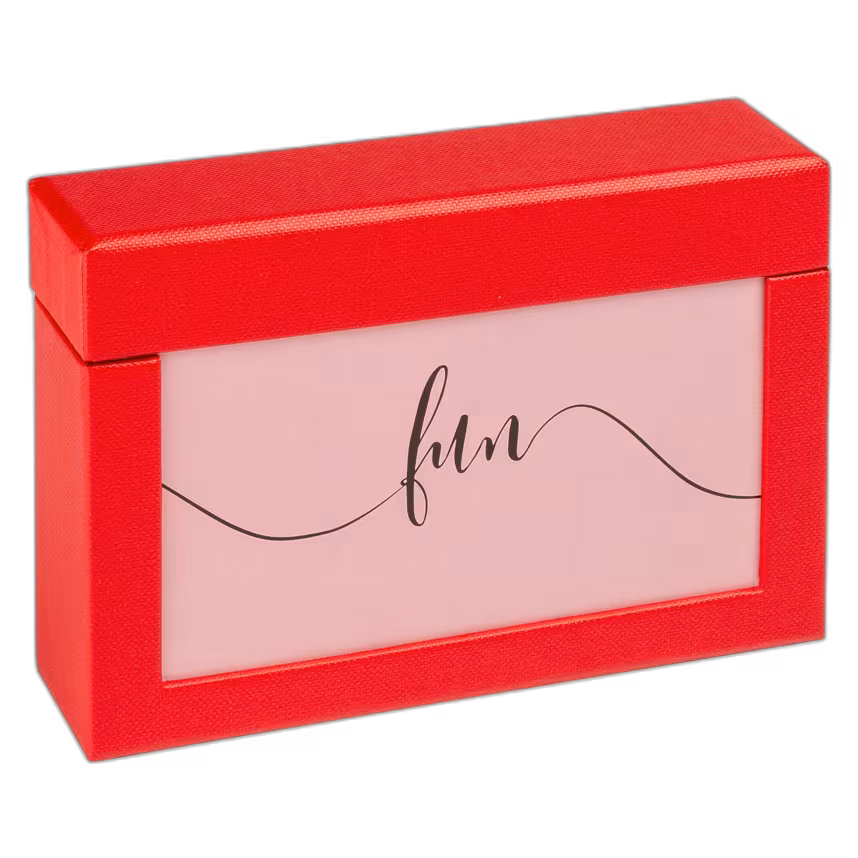 Fotobox Fun mit Deckel 10x15 cm Rot