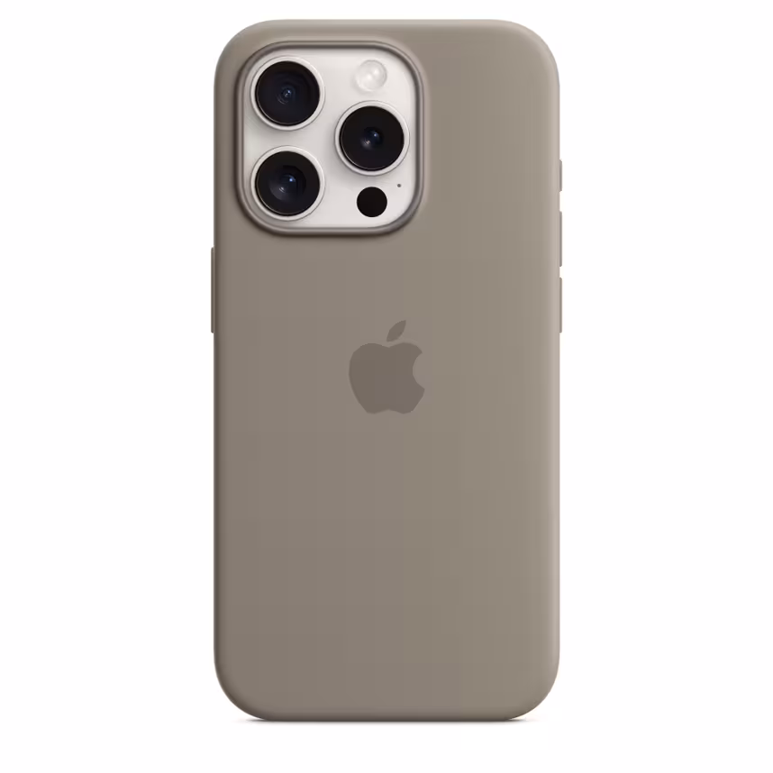 Apple iPhone 15 Pro Silikon Case mit MagSafe clay