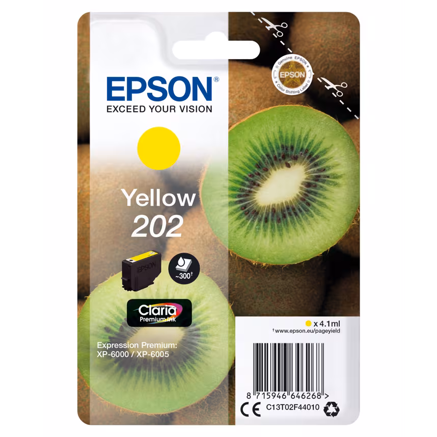 Epson 202 T02F4 Tinte Yellow 4,1ml