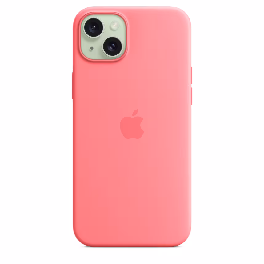 Apple iPhone 15 Plus Silikon Case mit MagSafe pink