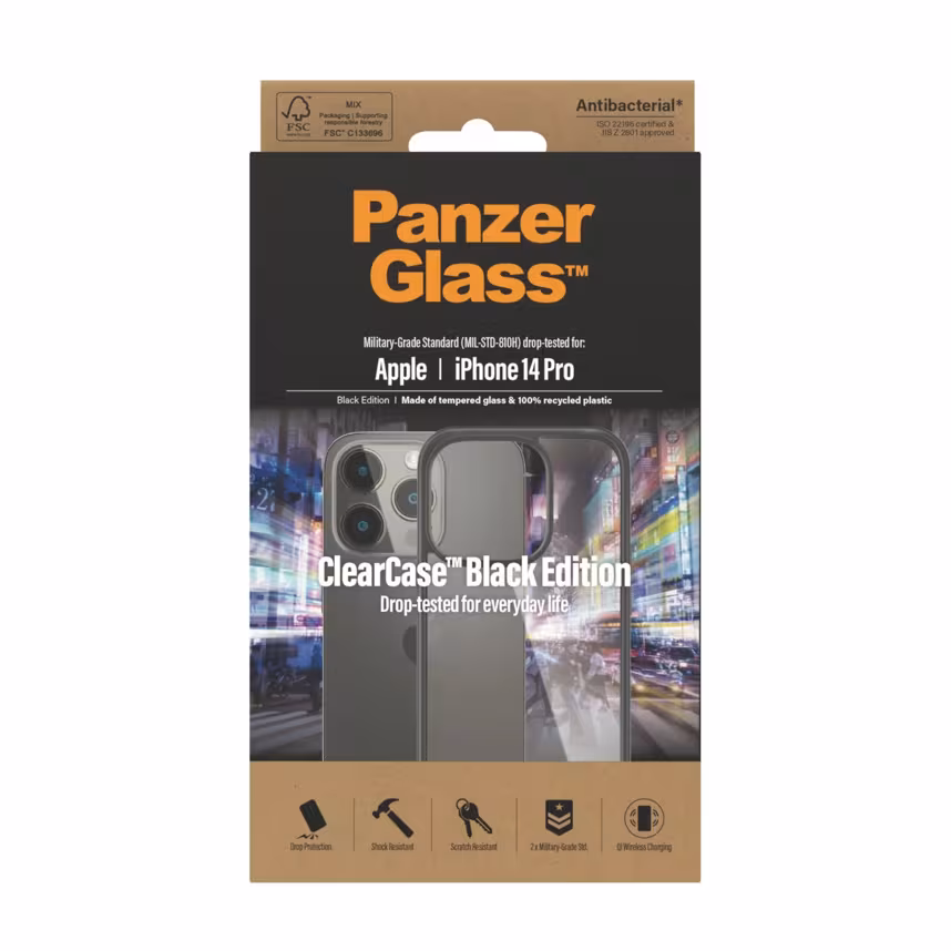 PanzerGlass mit BlackFrame f&uuml;r Apple iPhone 14 Pro