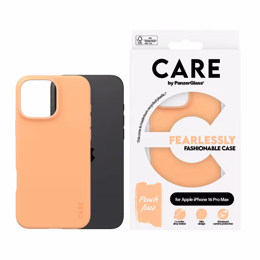 Care Back Cover Fashion Apple iPhone 16 Pro Max peachy