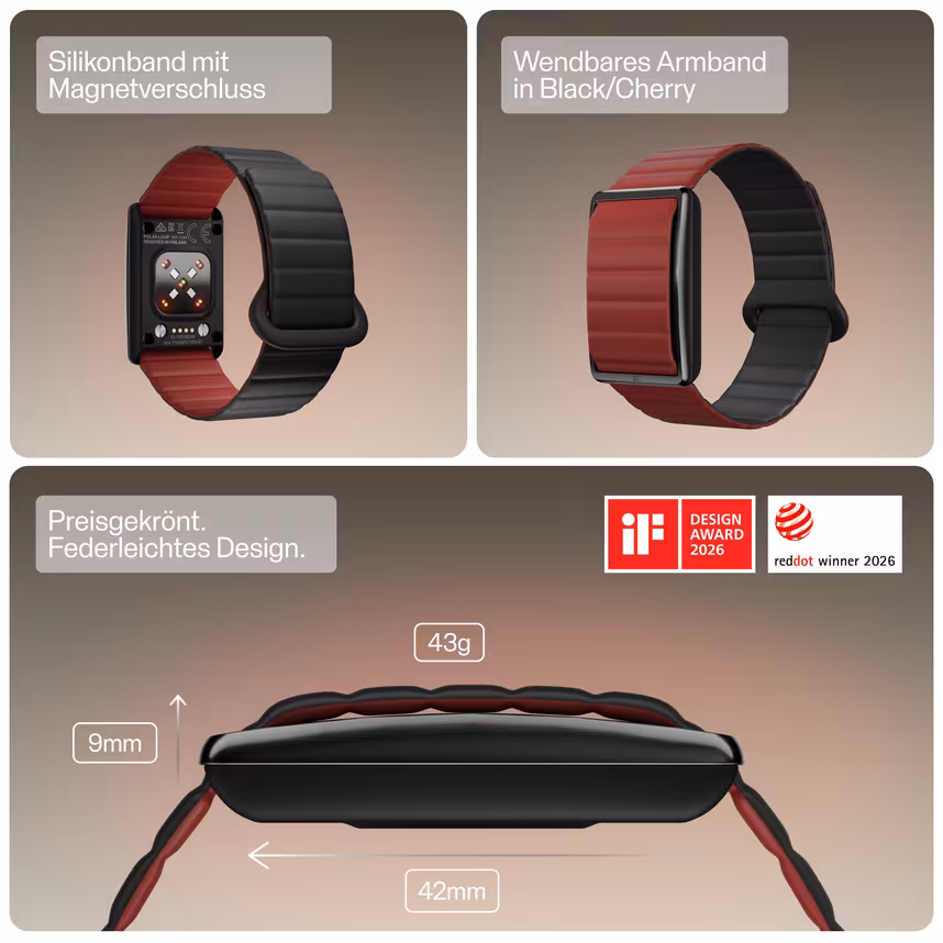 Polar Loop Gen2 Silikon Black/Red S-M