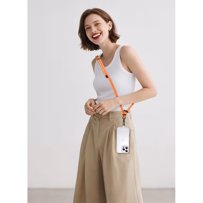 felixx Smartphone-Lanyard Nylon orange LANG bis 90cm
