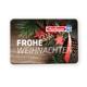 Vorderseite der Hartlauer Gutscheincard im Weihnachts-Design