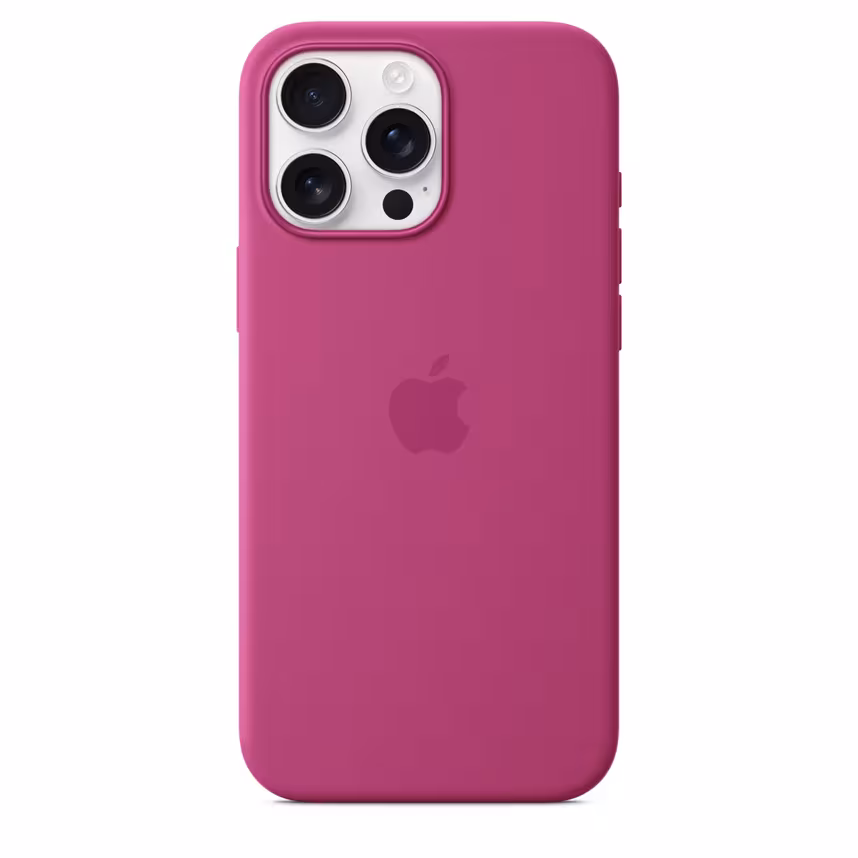 Apple iPhone 16 Pro Max Silikon Case mit Magsafe fuchsia