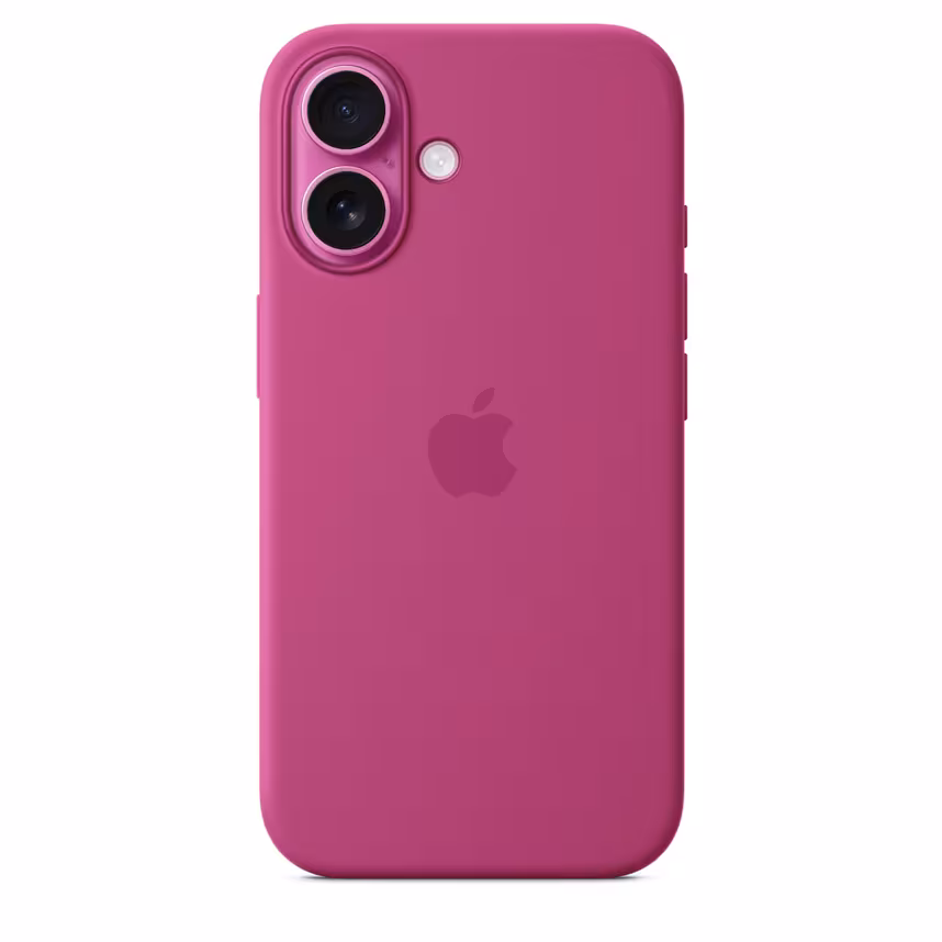  Apple iPhone 16 Silikon Case mit Magsafe fuchsia 