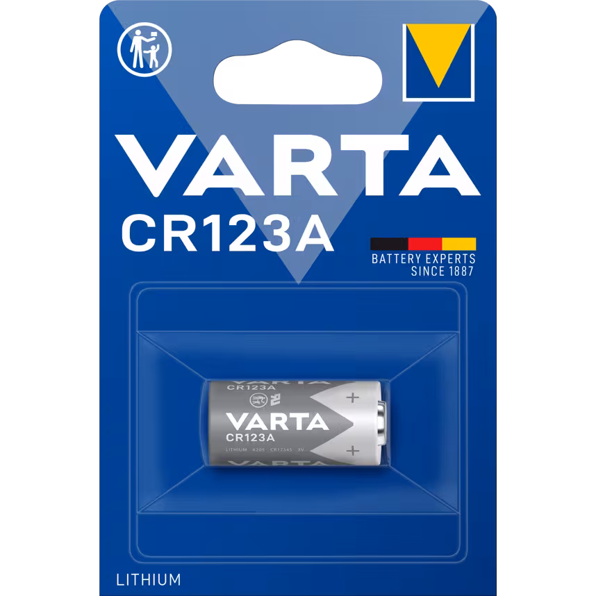 Varta 6205 CR123A Lithium Cylindrical 3V