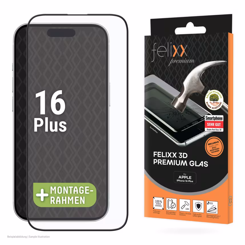 Felixx Glas Full 3D Apple iPhone 16 Plus