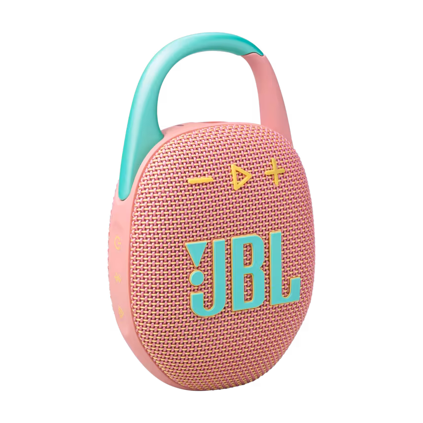JBL Clip5 Bluetooth Lautsprecher mit Karabinerhaken pink