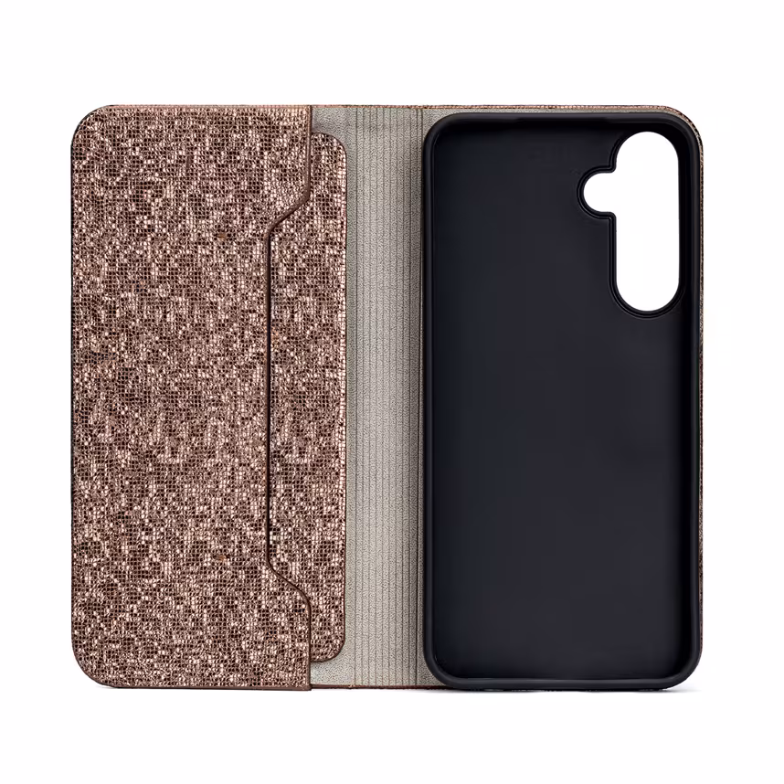 felixx Book Case NASSAU Samsung Galaxy A55 Glitter bronze
