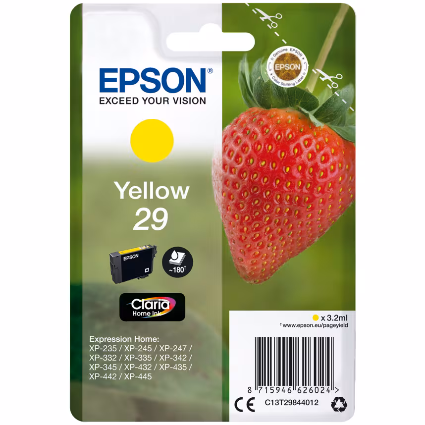Epson 29 T2984 Tinte Yellow 3,2ml