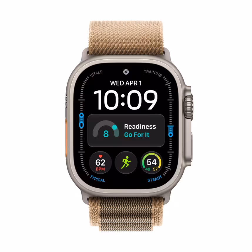  Apple Watch Ultra 4 LTE 49mm Natur Titan Case + Desert Alpine Loop M
