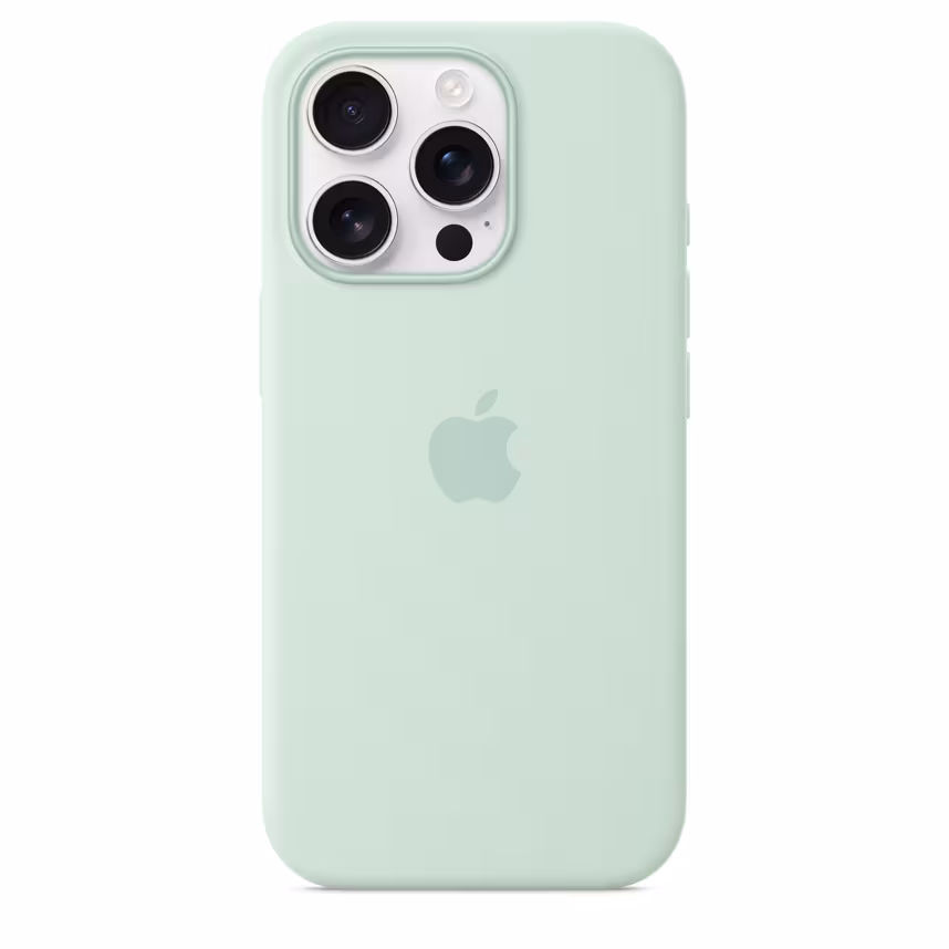 Apple iPhone 16 Pro Silikon Case mit MagSafe aquamarin