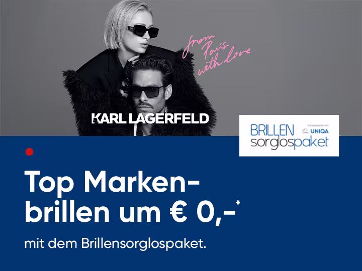 Neue Kollektion von Lagerfeld x Paris Hilton, jetzt bei Hartlauer erhältlich im Brillensorglospaket. Top Markenbrillen um 0 Euro * 