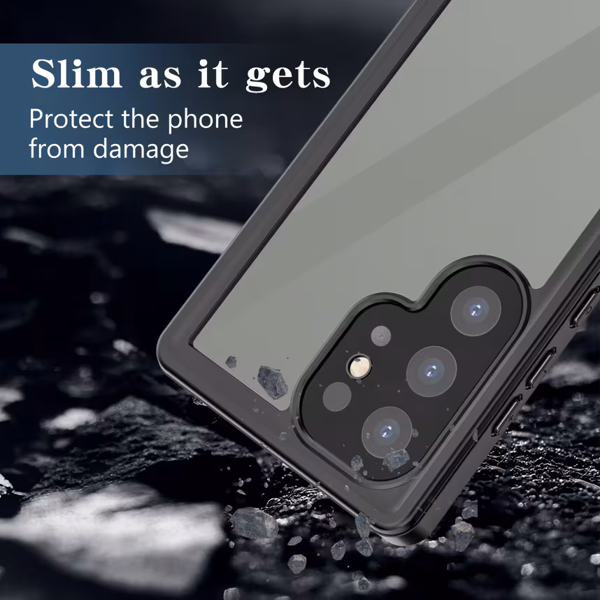 felixx IP68 Waterproof case Black - Samsung Galaxy S24 Ultra
