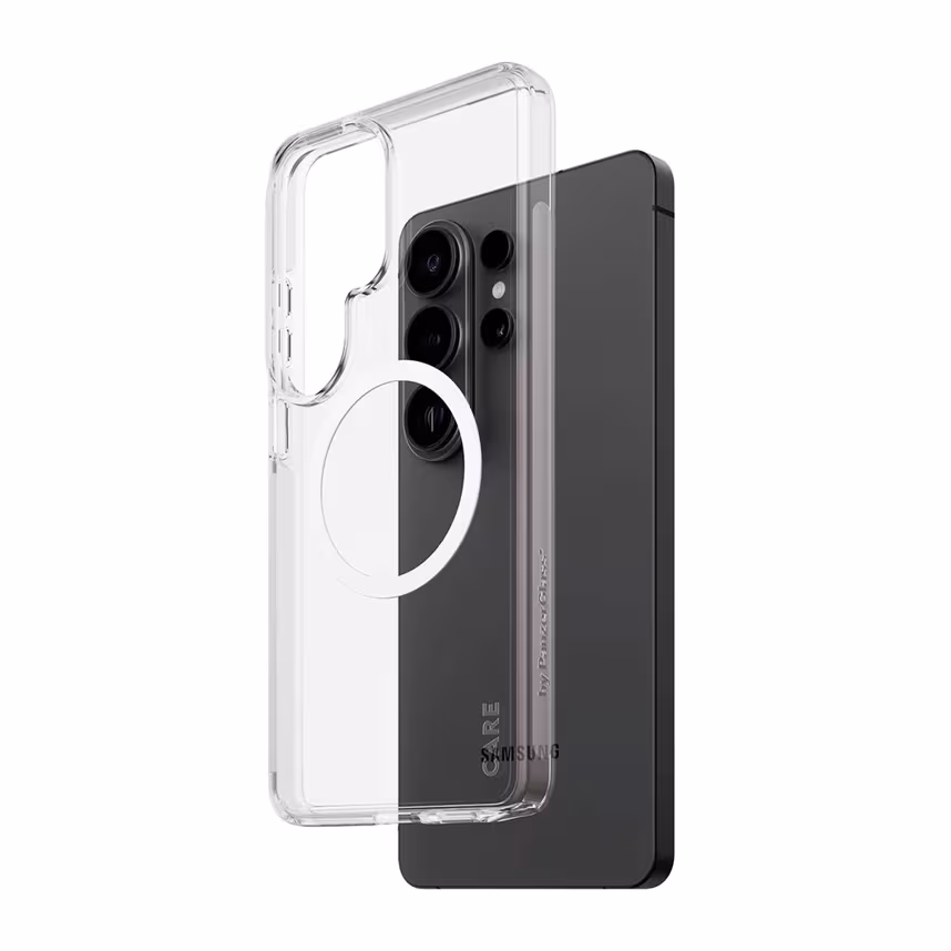 PanzerGlass Care Case Clear w.White Qi Samsung Galaxy S26 Ultra