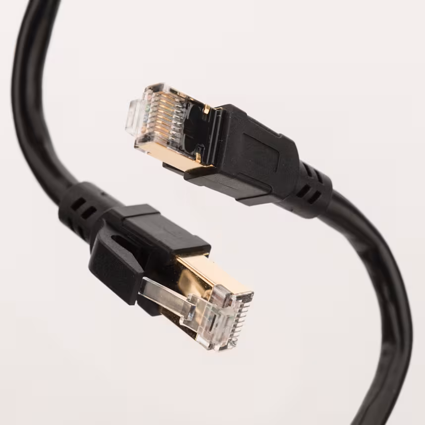 Axxtra RJ45 CAT8 Netzwerkkabel 2m schwarz