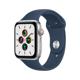 Apple Watch SE Cellular Alu silber 44mm Sportarmband blau
