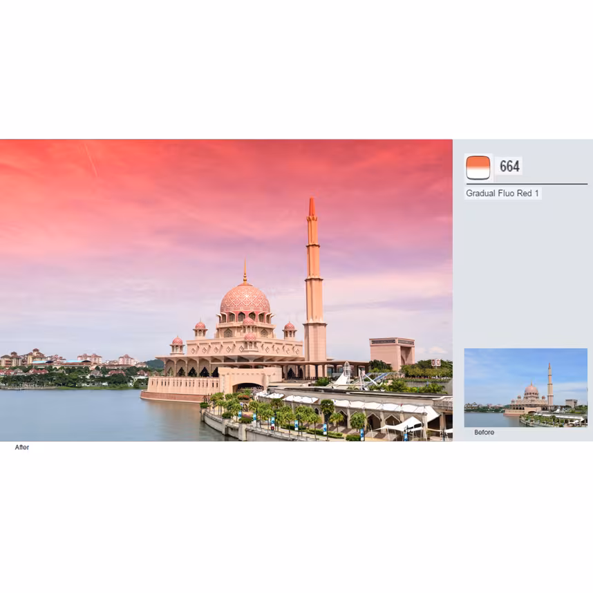 Cokin P664 Verlauf leuchtend Rot 1