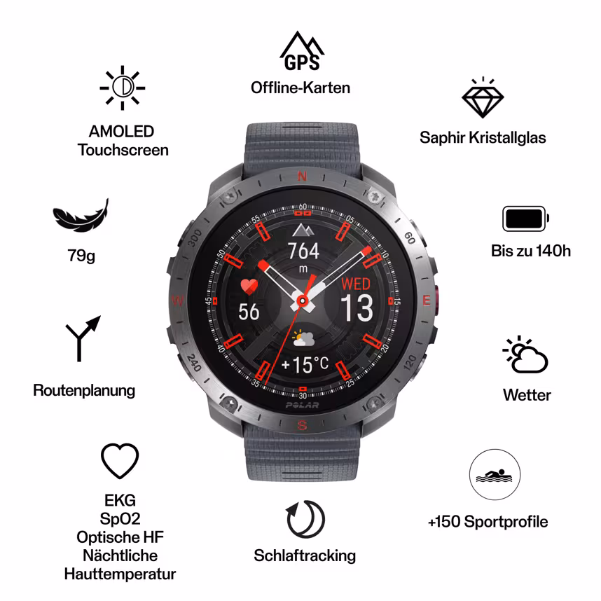 Polar Grit X2 Pro grau S/L