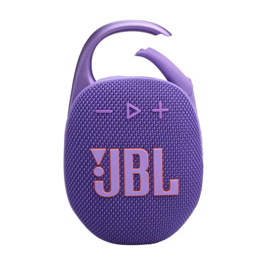 JBL Clip5 Bluetooth Lautsprecher mit Karabinerhaken lila