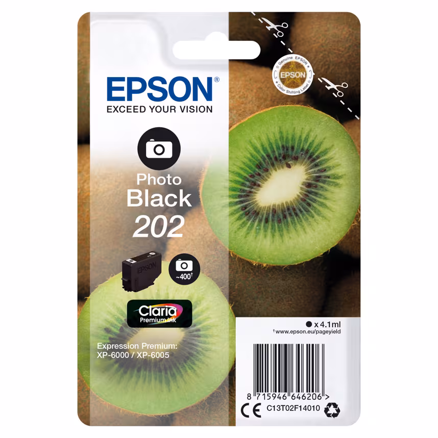 Epson 202 T02F1 Tinte Photo Black 4,1ml
