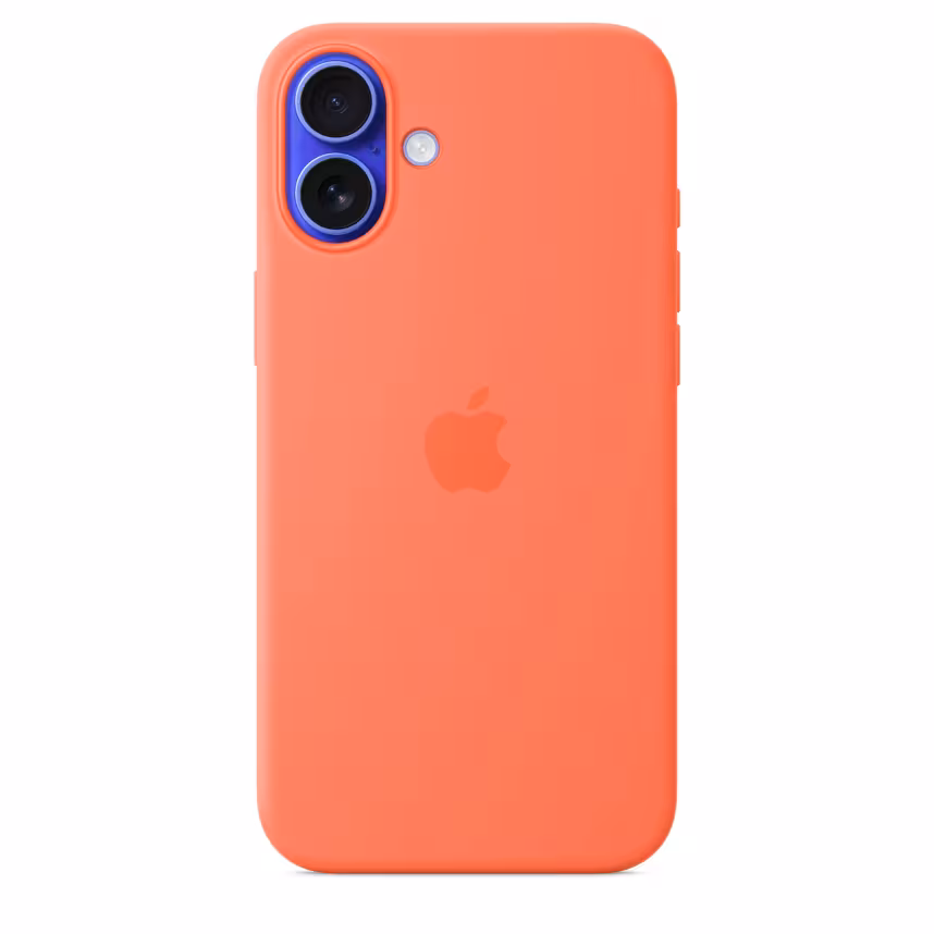 Apple iPhone 16 Plus Silikon Case mit MagSafe mandarine
