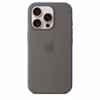 Apple iPhone 16 Pro Silikon Case mit Magsafe stone gray 