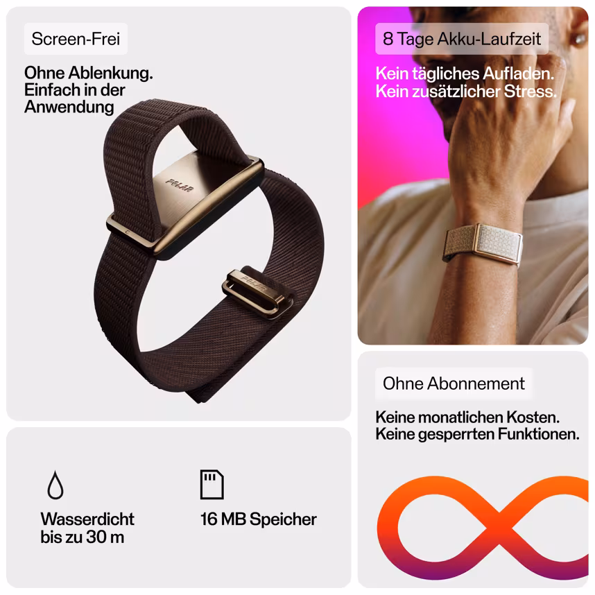 Polar Loop Tracker ohne Display Brown Copper