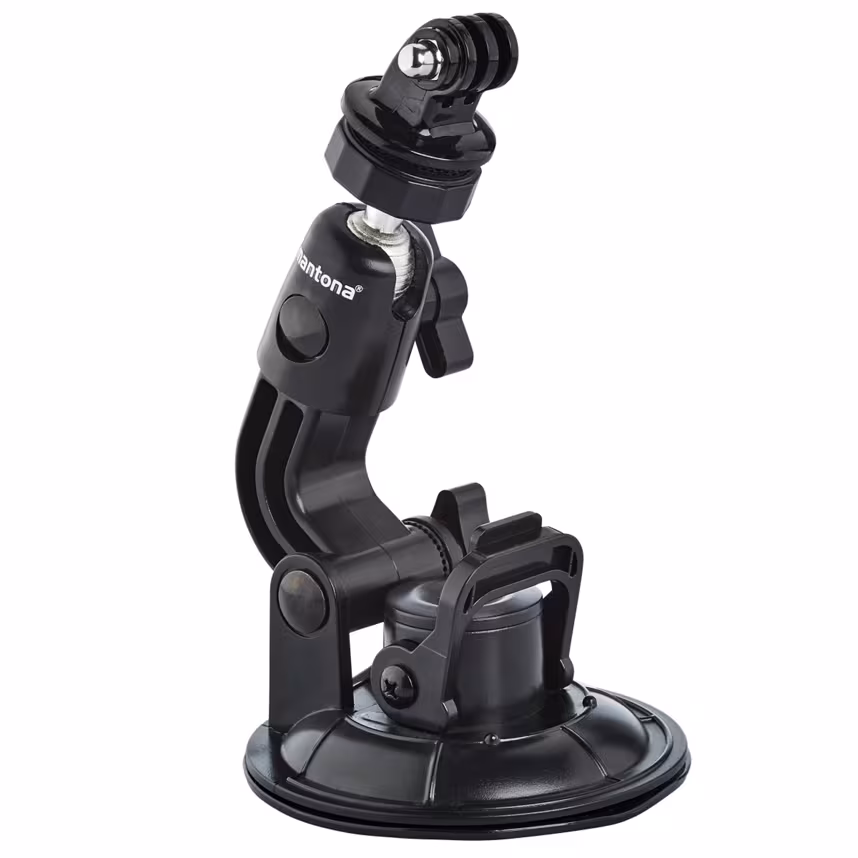 mantona Saugnapf Halterung XL 1/4 Zoll+GoPro Mount