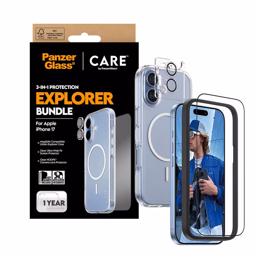 PanzerGlass CARE 3-in-1 Flagship Explorer iPhone 17