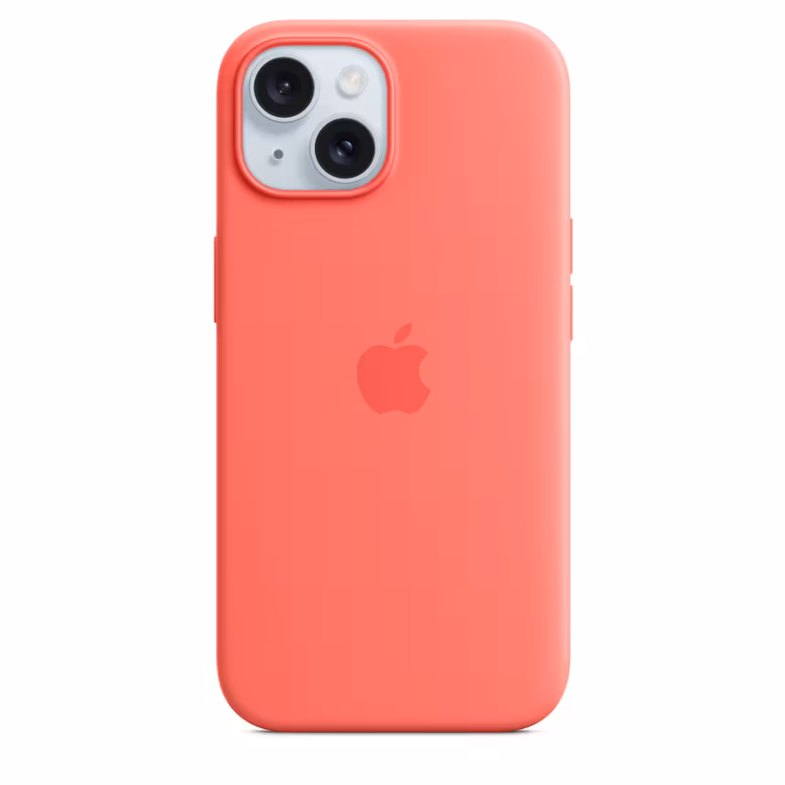 Apple iPhone 15 Silikon Case mit MagSafe guava