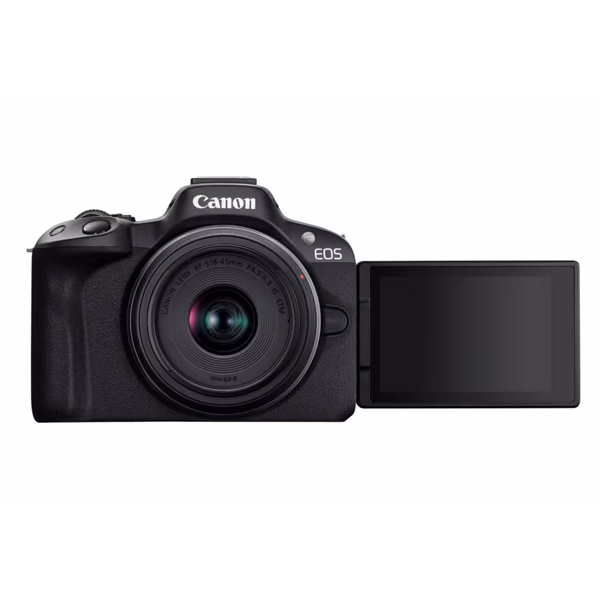 Canon EOS R50 Schwarz + RF-S 18-45 IS STM Creator Kit