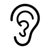 Ohr-Icon schwarz