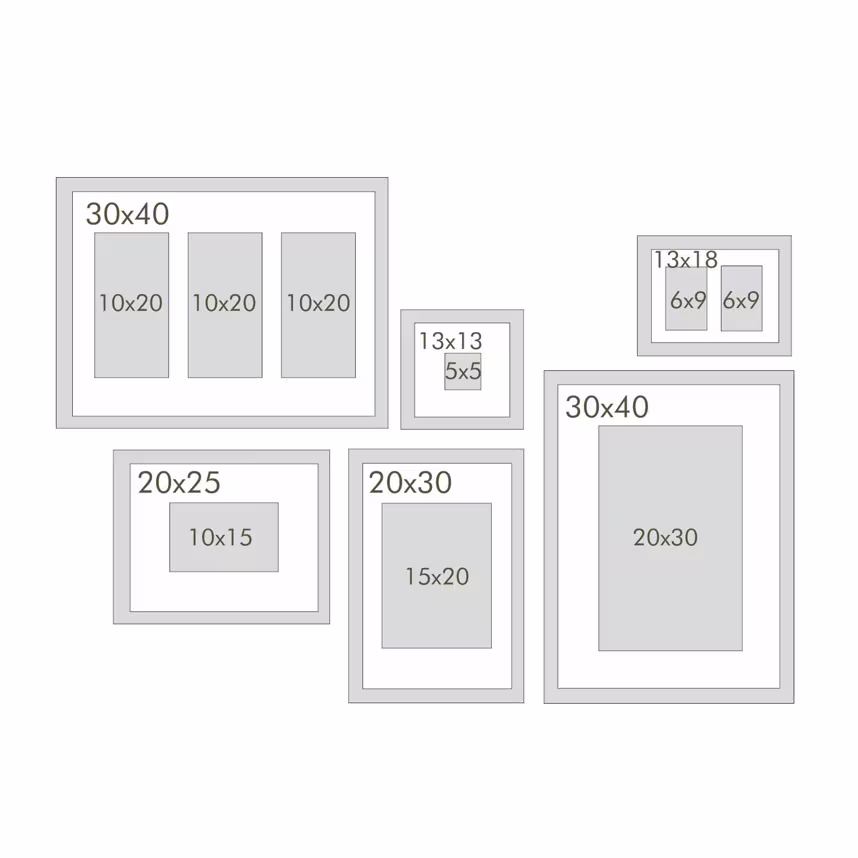 Deknudt Bilderwand Set inkl. 6 Klebenägel