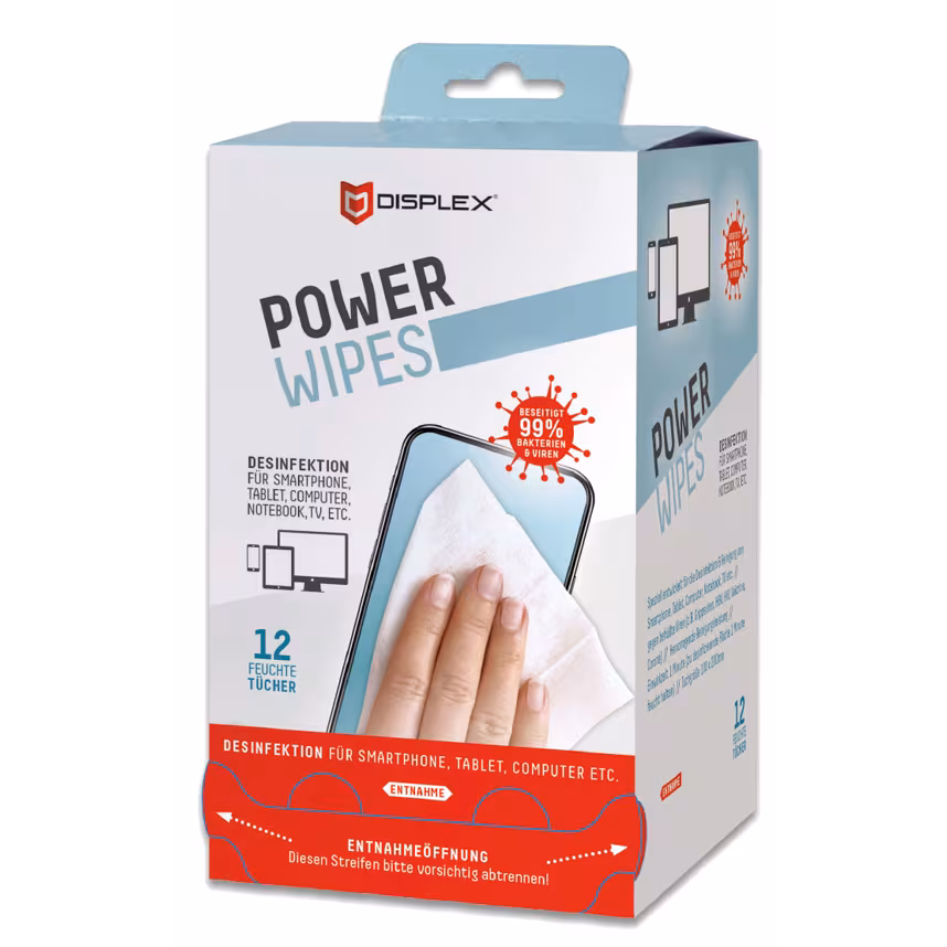 Displex Power Wipes - Wirkt gegen Bakterien und Viren