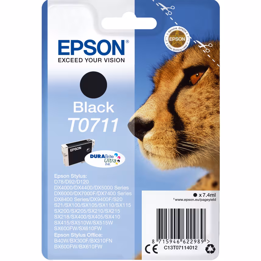 Epson T0711 Tinte Black 7,4ml