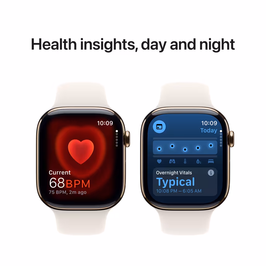 Apple Watch S10 LTE 46mm gold Titanium Case + starlight S/M