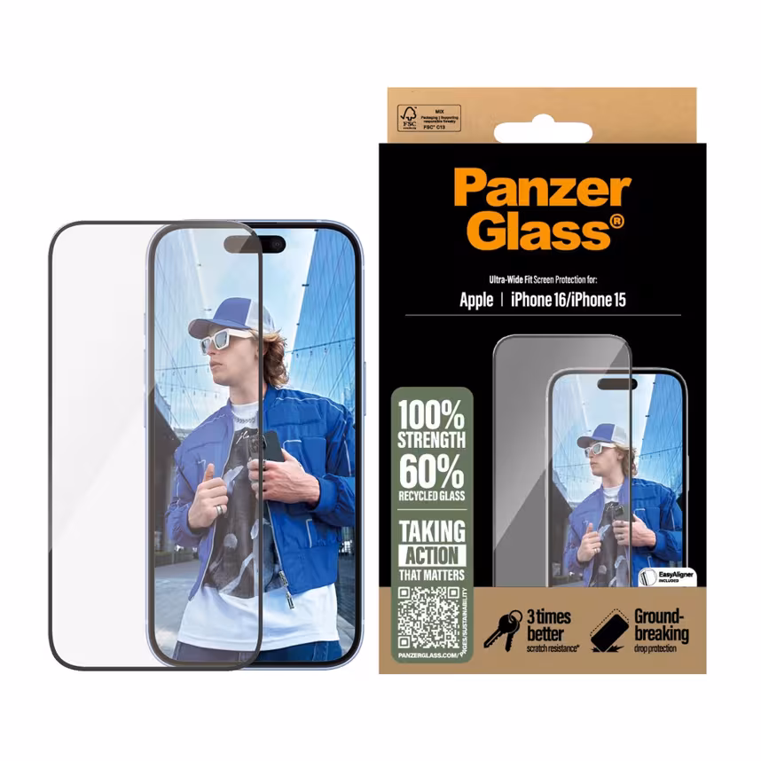 PanzerGlass Schutzglas Apple iPhone 16