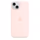 Apple iPhone 15 Plus Silikon Case mit MagSafe light pink